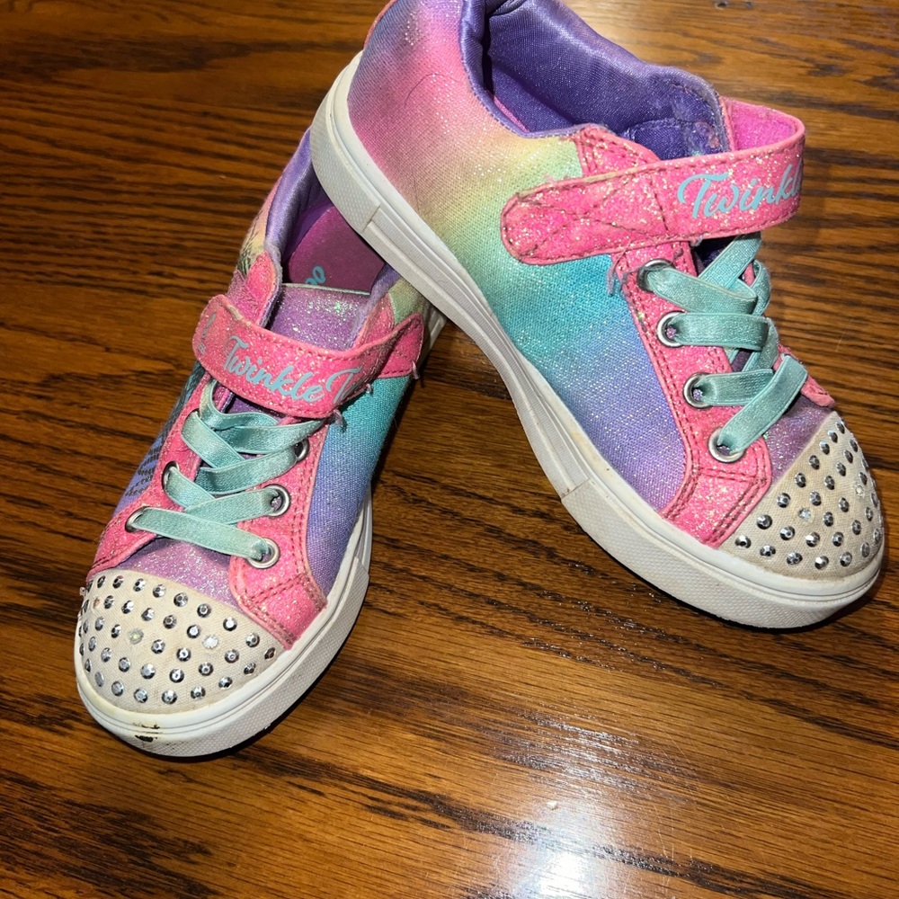 Skechers Twinkle Toes Kids Multicolor Rainbow Sparkle Sneakers